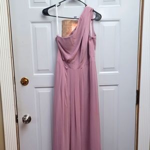 David's Bridal Bridesmaids dress one shoulder